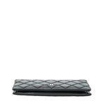 Chanel CC Logo Wild Stitch Wallet Black Leather — view 3