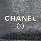 Chanel CC Logo Camellia Wallet Black Lambskin — view 9