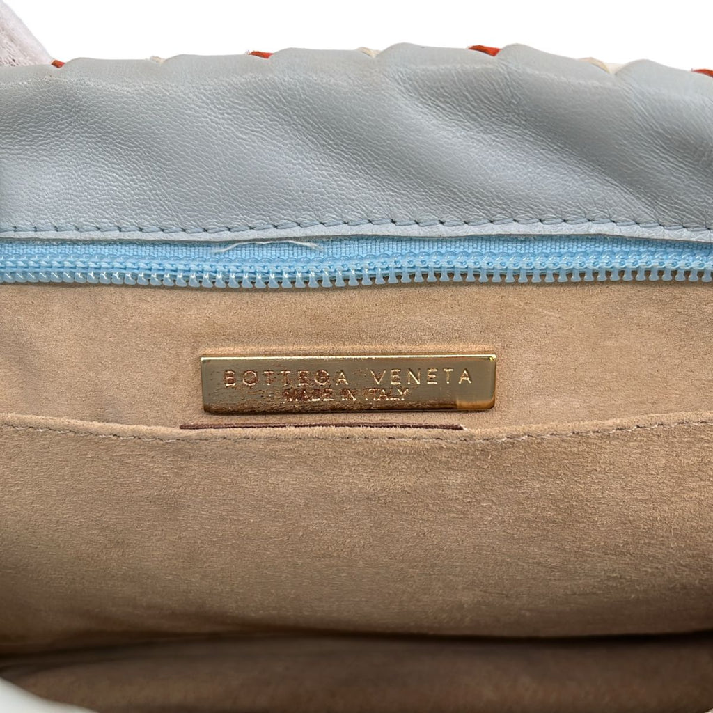 Bottega Veneta Intrecciato Shoulder Bag Sky Blue Orange — view 7