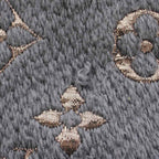 Louis Vuitton Echarpe Logo Mania Shine Scarf Fringe Monogram Silk Blend Gray — view 6