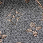 Louis Vuitton Echarpe Logo Mania Shine Scarf Fringe Monogram Silk Blend Gray — view 7