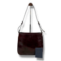 Prada Mirror Calf Leather Shoulder Bag Bordeaux