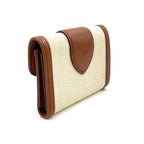 Louis Vuitton Portefeuille LV Pont Neuf Compact Leather Canvas Brown Beige — view 2