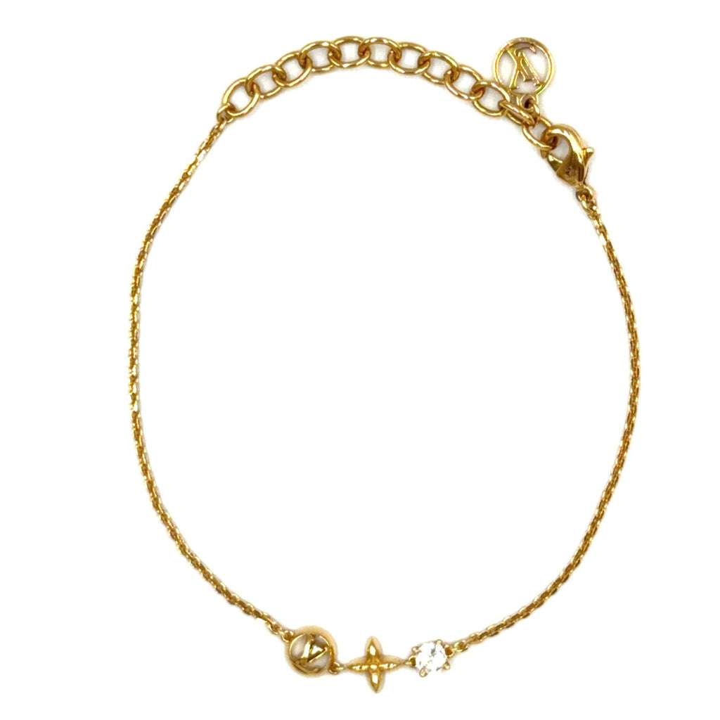 Louis Vuitton Petit Rhinestone Clear Gold Bracelet — view 3