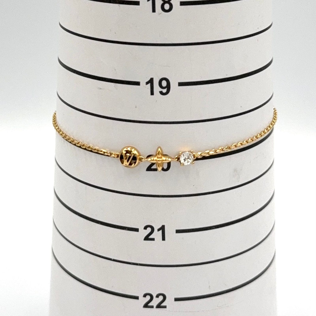 Louis Vuitton Petit Rhinestone Clear Gold Bracelet — view 9