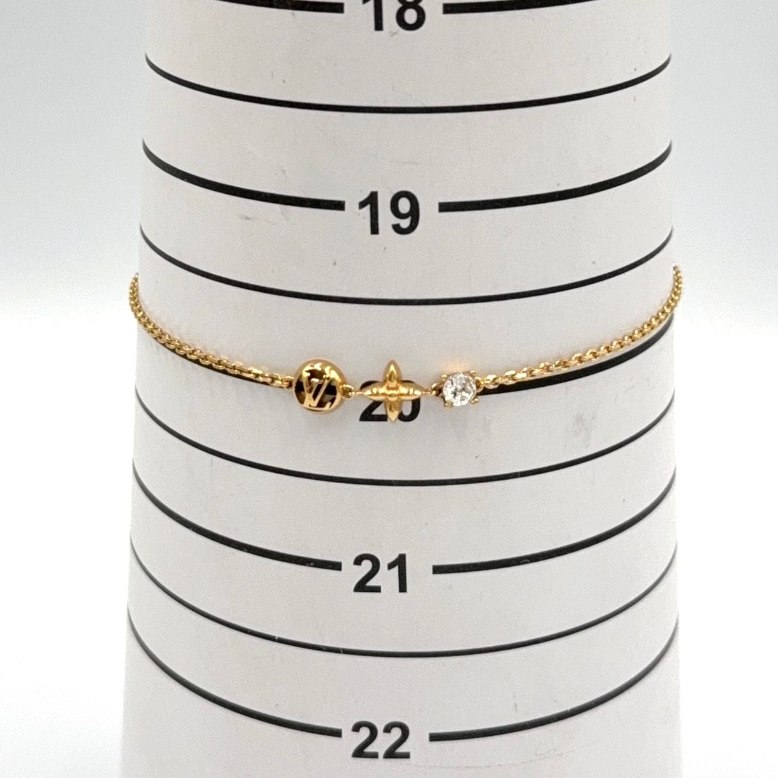 Louis Vuitton Petit Rhinestone Clear Gold Bracelet — view 9