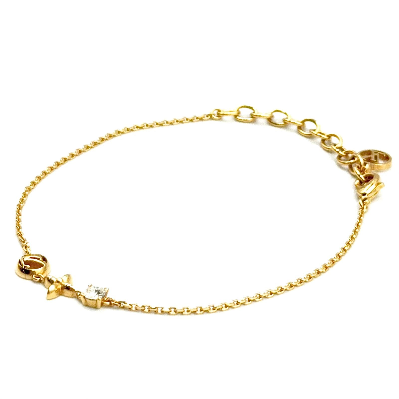 Louis Vuitton Petit Rhinestone Clear Gold Bracelet — view 2