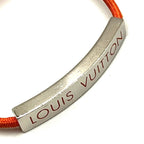 Louis Vuitton LV Space Metal Nylon Orange Silver Bracelet — view 8