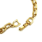 Dior CD Logo Color Stone Clear Gold Bracelet — view 6
