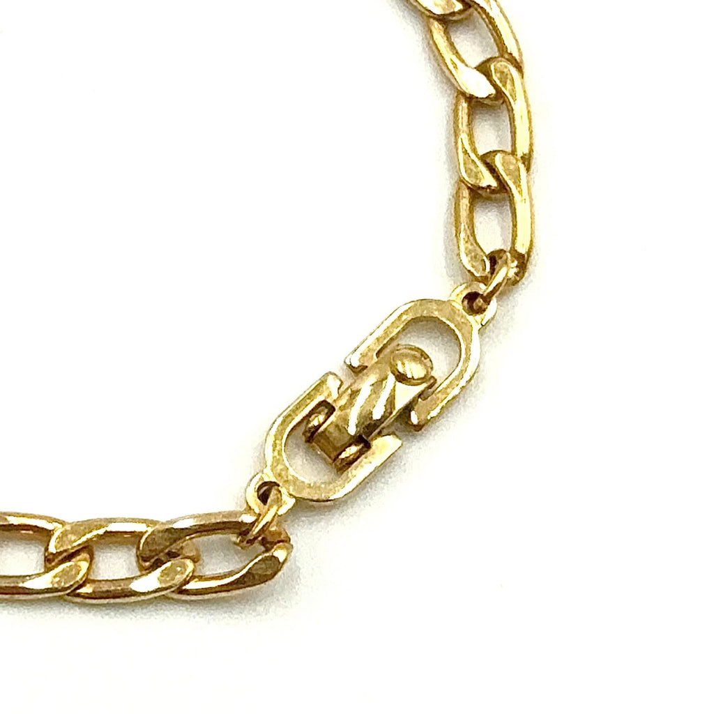 Dior CD Logo Color Stone Clear Gold Bracelet — view 5