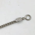 Chanel CC Logo Metal Enamel Off White Silver Necklace — view 4
