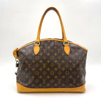 Louis Vuitton Rock It Horizontal Monogram Leather Brown Light Tote Gold