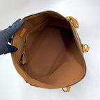 Louis Vuitton Rock It Horizontal Monogram Leather Brown Light Tote Gold — view 3