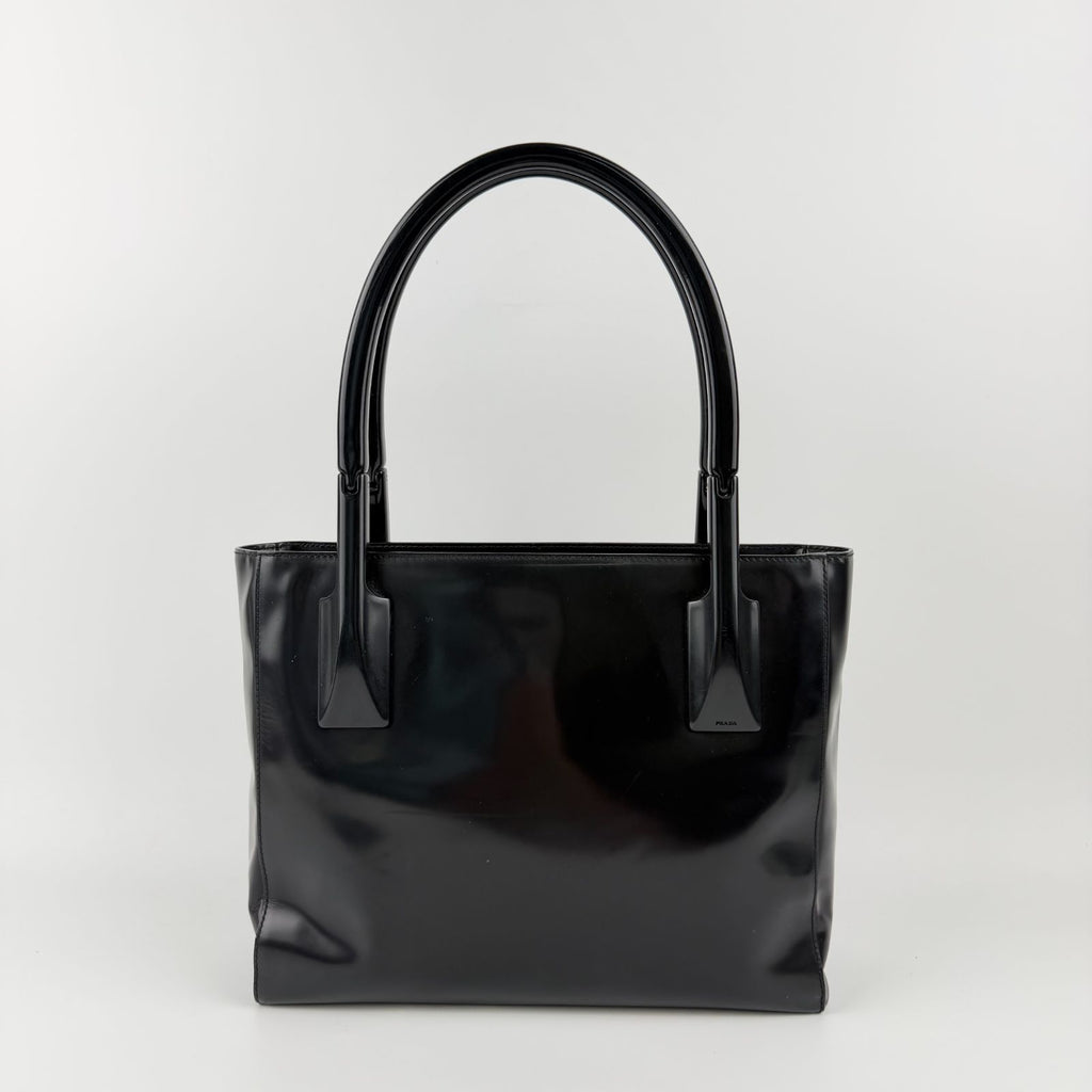 Prada Tote Black Enamel Vintage — view 2
