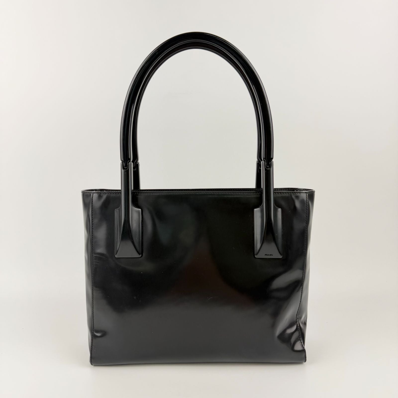 Prada Tote Black Enamel Vintage — view 3