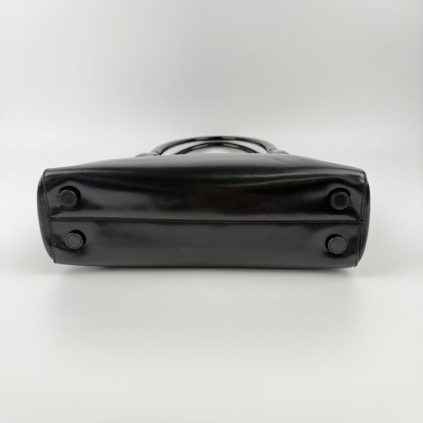 Prada Tote Black Enamel Vintage — view 6
