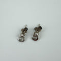 Chanel CC Logo Earrings 925 Sterling Silver Vintage