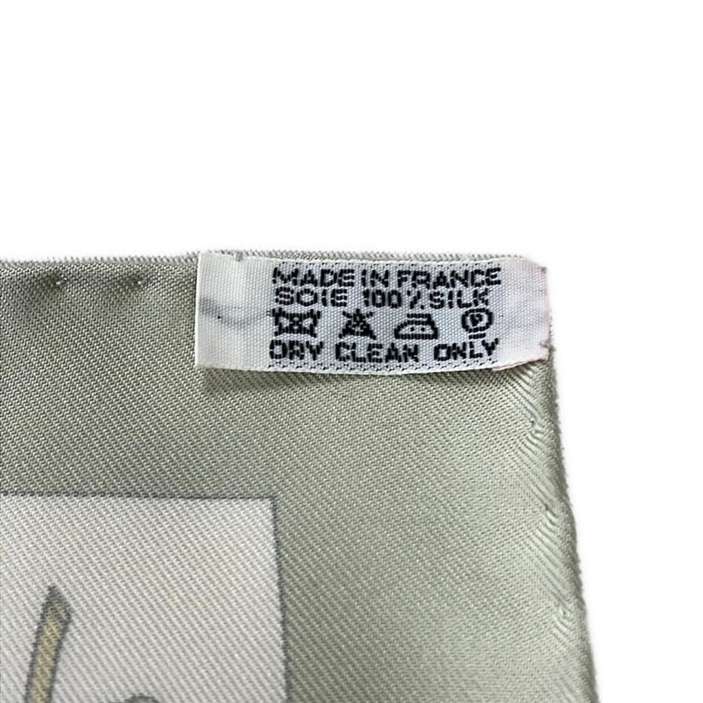 Hermes Scarf Carre 90 White Beige Multi le Matin Neuf — view 3
