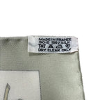Hermes Scarf Carre 90 White Beige Multi le Matin Neuf — view 3