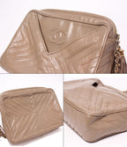 Chanel Chain Shoulder Bag Stitch Crossbody Gold 0 CC Logo Fringe — view 6