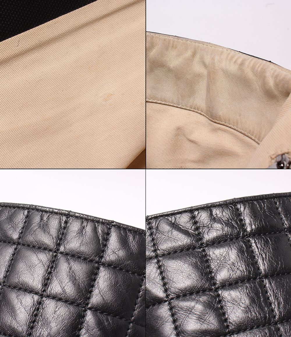 Chanel Chain Tote Shoulder Bag Silver Chocolate Bar — view 9