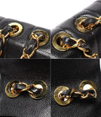 Chanel Chain Shoulder Bag Mademoiselle Classic Gold Double Single Flap Caviar — view 7