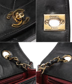 Chanel Chain Shoulder Bag Gold Single Flap Diana Quilted Lambskin — view 6