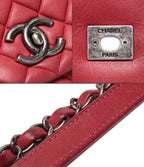 Chanel Chain Shoulder Bag Silver Bubble Quilt Quilted