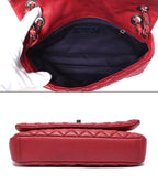 Chanel Chain Shoulder Bag Silver Bubble Quilt Quilted