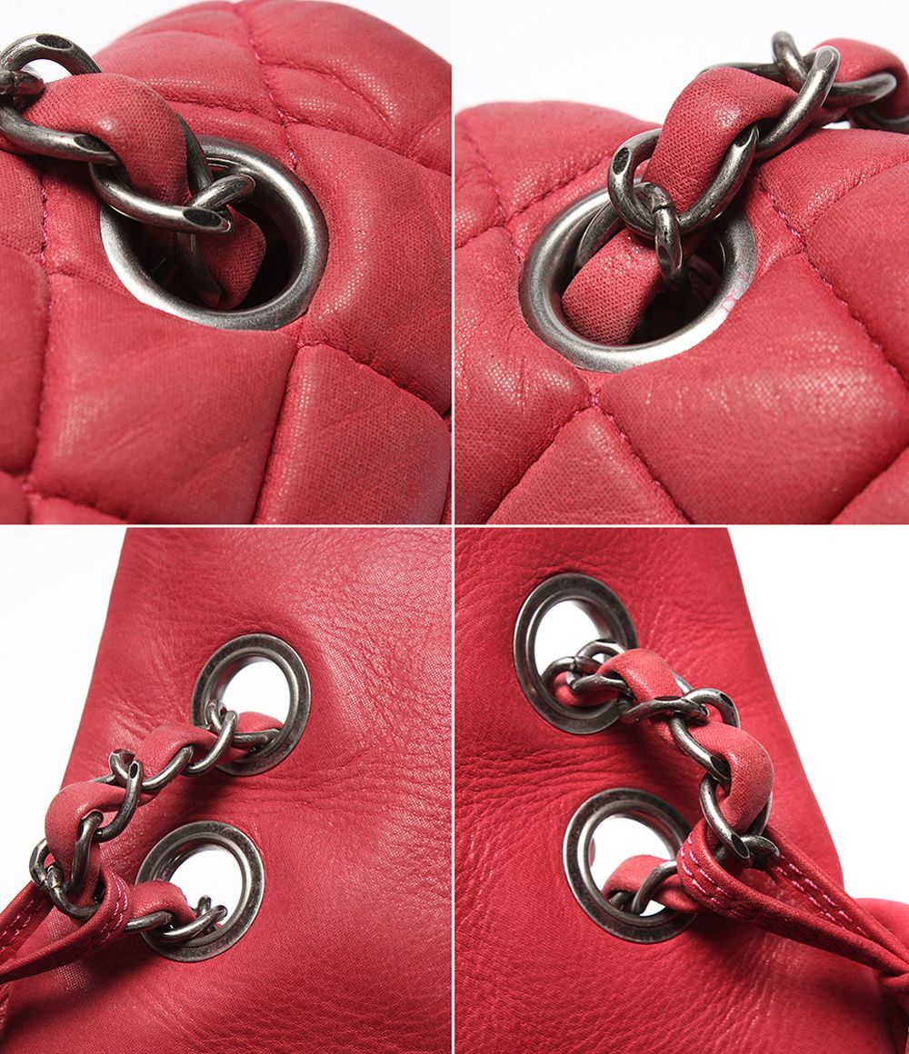Chanel Chain Shoulder Bag Silver Bubble Quilt Quilted