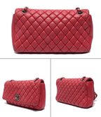 Chanel Chain Shoulder Bag Silver Bubble Quilt Quilted