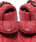 Chanel Chain Shoulder Bag Silver Bubble Quilt Quilted