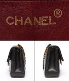 Chanel Chain Shoulder Bag Gold Mini Quilted Single Flap Lambskin — view 4