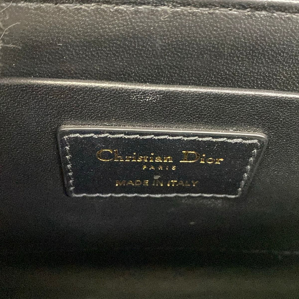 Dior Shoulder Bag 30 Montaigne Box Gray Dark Brown Black Leather — view 9