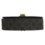 Celine Shoulder Bag Tab Black Brown Leather — view 5