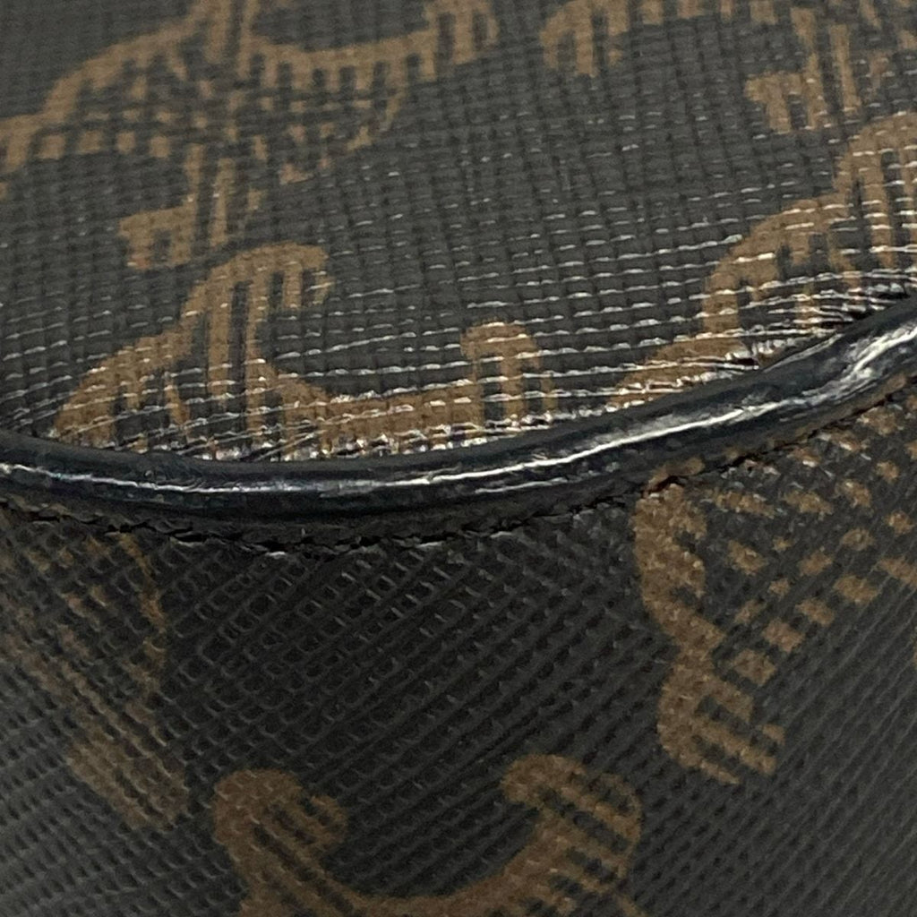 Celine Shoulder Bag Tab Black Brown Leather — view 6