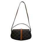 Celine Shoulder Bag Tab Black Brown Leather — view 3