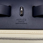 Hermes Herbag Zip PM White Blue Safir Silver Toilet Military Vache Hunter — view 8