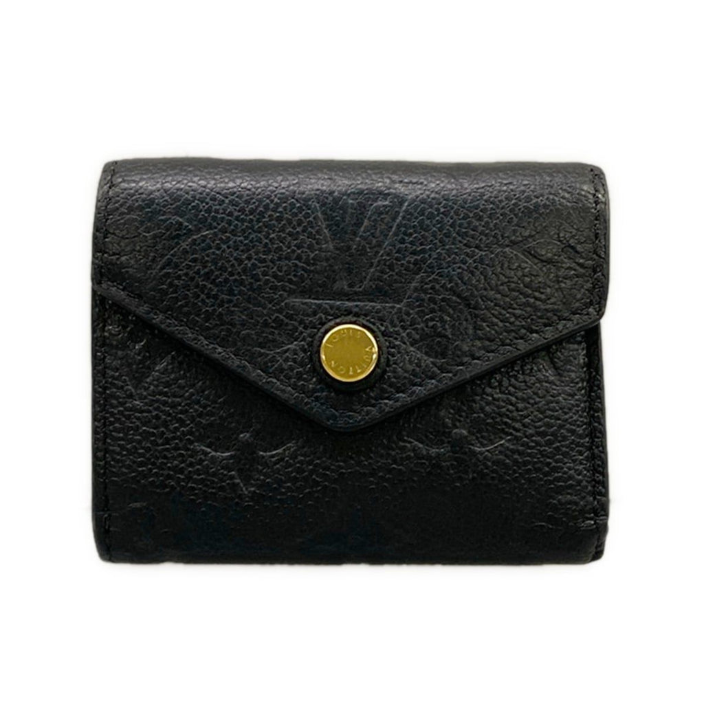 Louis Vuitton Trifold Wallet Monogram Empreinte Portefeuille Zoe Noir Leather