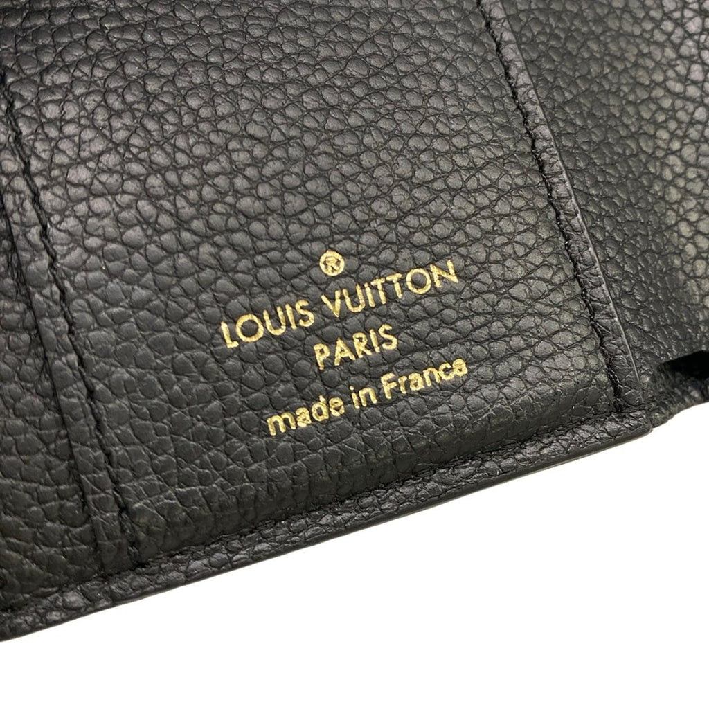 Louis Vuitton Trifold Wallet Monogram Empreinte Portefeuille Zoe Noir Leather — view 5