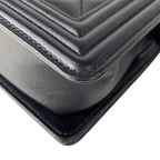 Chanel Shoulder Bag Quilted Black Vintage Silver Chain Leather — view 9