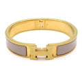 Hermes Bangle Click Gold Gray Bracelet