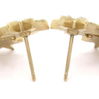 Chanel Earrings Gold Clear Ivory Star CC Logo — view 4