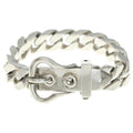 Hermes Vintage Boucle Selier GM Bracelet Silver