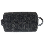Louis Vuitton LV Snow Dopp Kit Embroidery Nylon Pouch Second Handbag Black — view 5