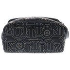 Louis Vuitton LV Snow Dopp Kit Embroidery Nylon Pouch Second Handbag Black — view 2