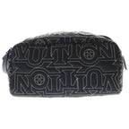 Louis Vuitton LV Snow Dopp Kit Embroidery Nylon Pouch Second Handbag Black