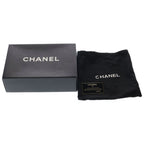 Chanel Camellia Mini Flap 2-Way Chain Shoulder Handbag Black Satin Gold — view 6