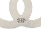 Chanel CC Logo Striped Brooch Pin Badge Silver Brown — view 5