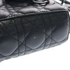 Dior Lady Ultra Matte 2-Way Shoulder Bag Black Lambskin — view 7